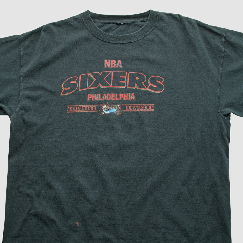 Philadelphia 76ers 2000s T-shirt Black Vintage - Vintage