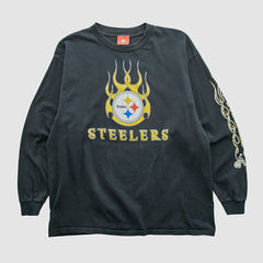 Pittsburgh Steelers NFL 2000s Long Sleeve T-shirt - Black T-shirts