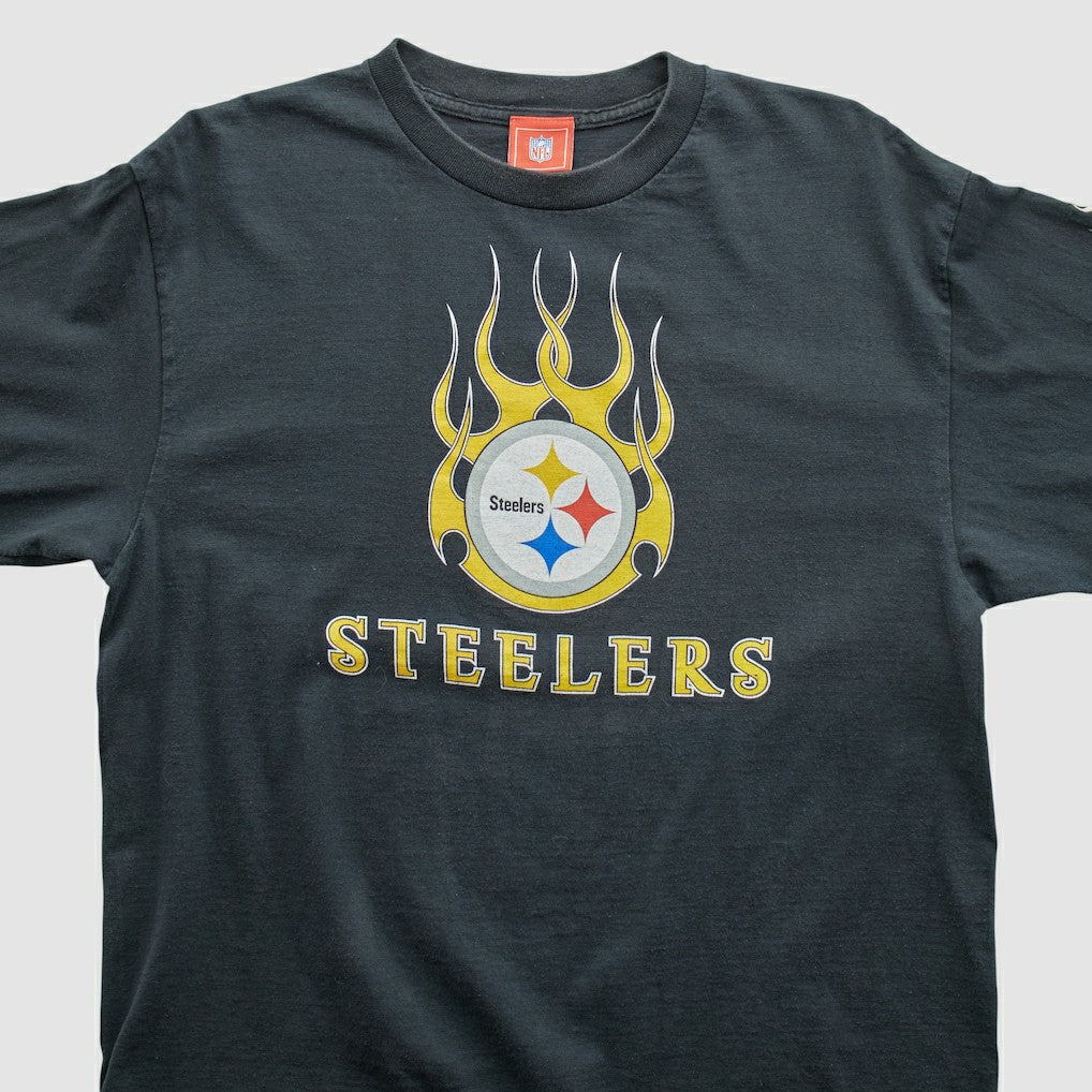 Pittsburgh Steelers NFL 2000s Long Sleeve T-shirt - Black T-shirts