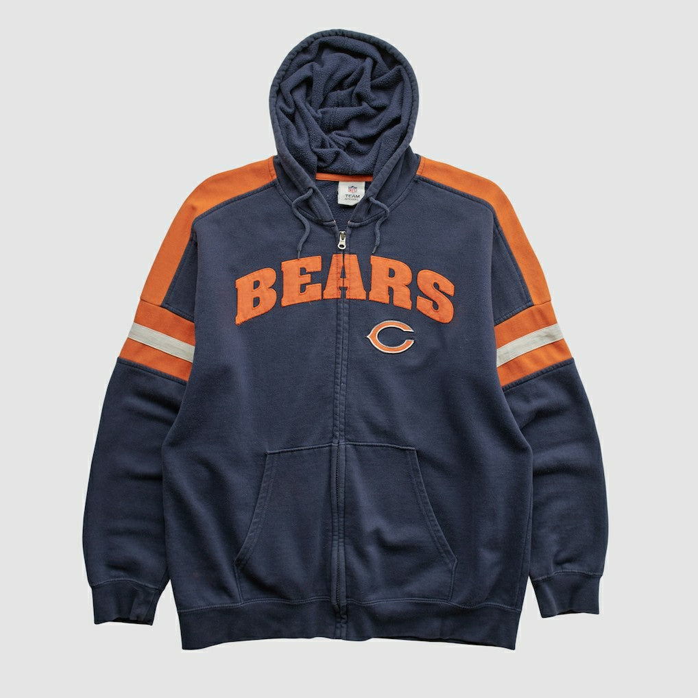 Chicago Bears NFL 2010s Hooded Full Zip Sweatshirt - Navy Sweatshirts