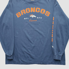 Denver Broncos NFL 2000s Long Sleeve T-shirt - Blue T-shirts