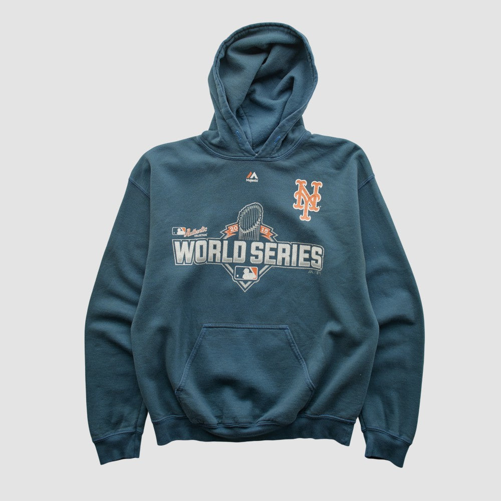 World Series Gildan 2015 Hooded Sweatshirt - Navy - Vintage Sweatshirts