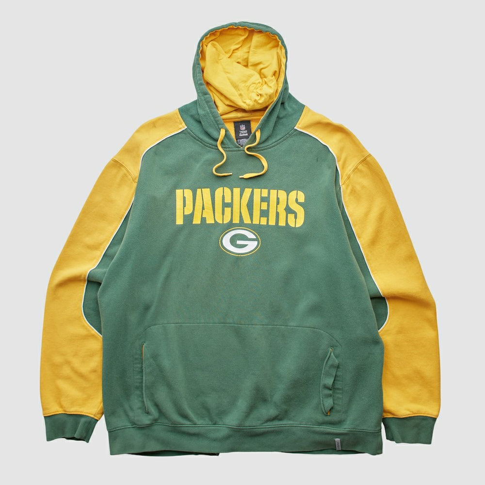 Green Bay Packers Reebok 2010s Hooded Pullover Sweatshirt - Green Pullover