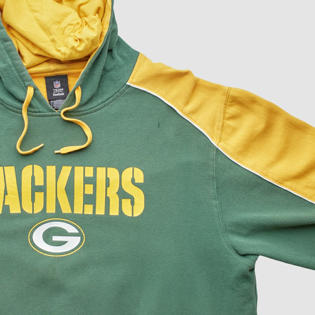 Green Bay Packers Reebok 2010s Hooded Pullover Sweatshirt - Green Pullover