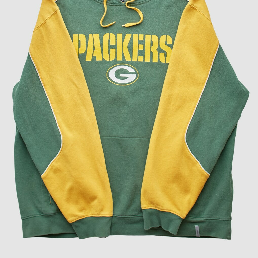 Green Bay Packers Reebok 2010s Hooded Pullover Sweatshirt - Green Pullover