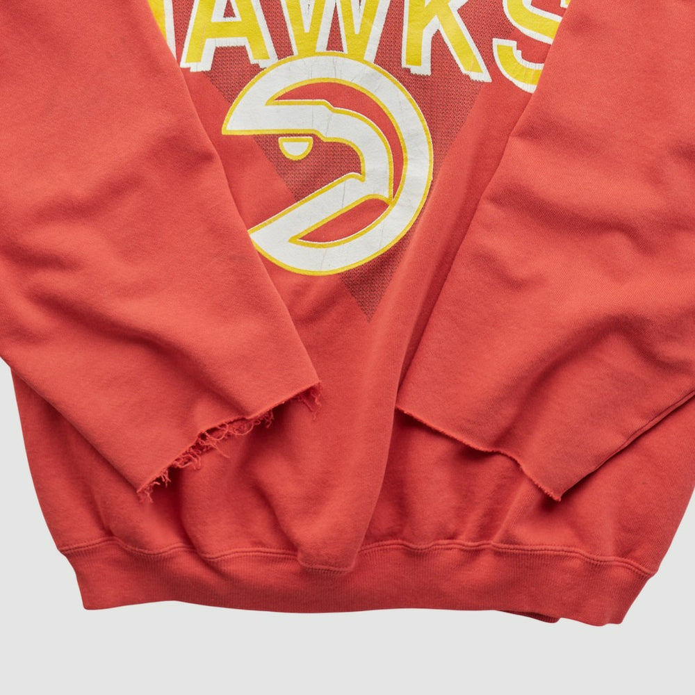 Atlanta Hawks Hanes 90s Pullover Sweatshirt Red Vintage - Vintage