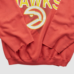 Atlanta Hawks Hanes 90s Pullover Sweatshirt Red Vintage - Vintage