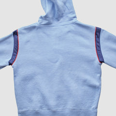 New England Patriots Reebok 2000s Hooded Full Zip Sweatshirt - Light Blue Sweatshirts