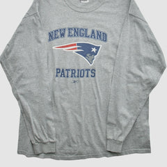 New England Patriots NFL 2000s Long Sleeve T-shirt - Heather Gray T-shirts