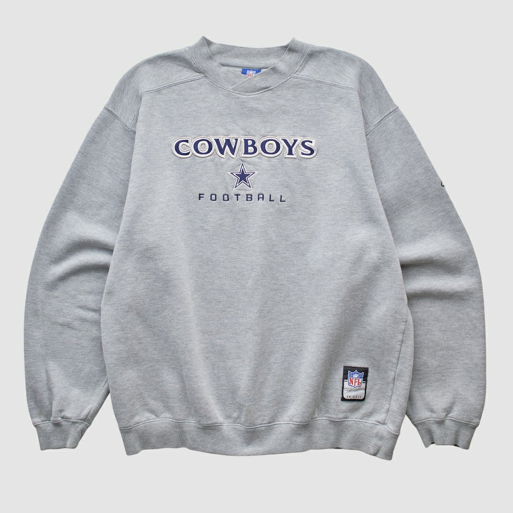 Dallas Cowboys Reebok 2000s Pullover Sweatshirt - Heather Gray Pullover