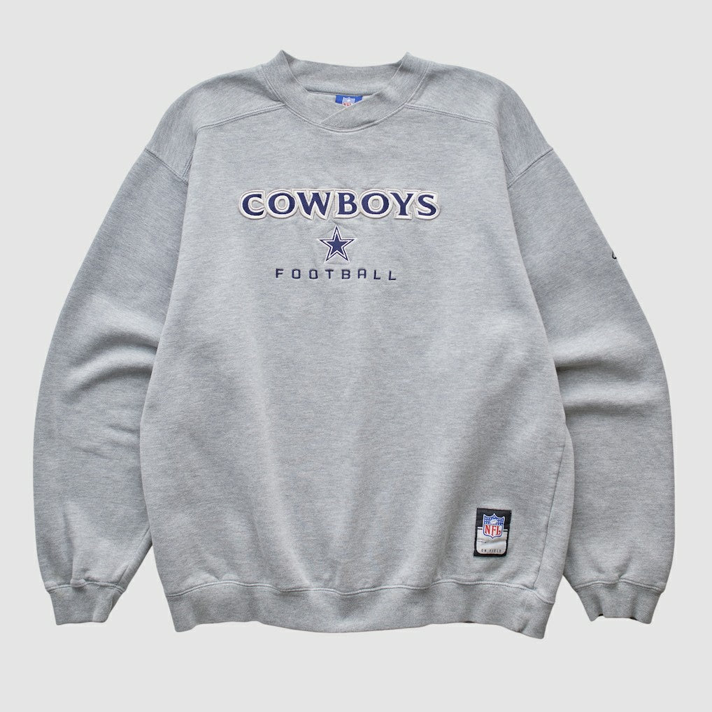 Dallas Cowboys Reebok 2000s Pullover Sweatshirt - Heather Gray Pullover