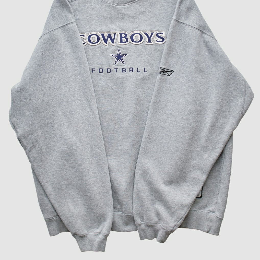 Dallas Cowboys Reebok 2000s Pullover Sweatshirt - Heather Gray Pullover
