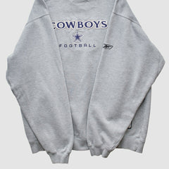 Dallas Cowboys Reebok 2000s Pullover Sweatshirt - Heather Gray Pullover