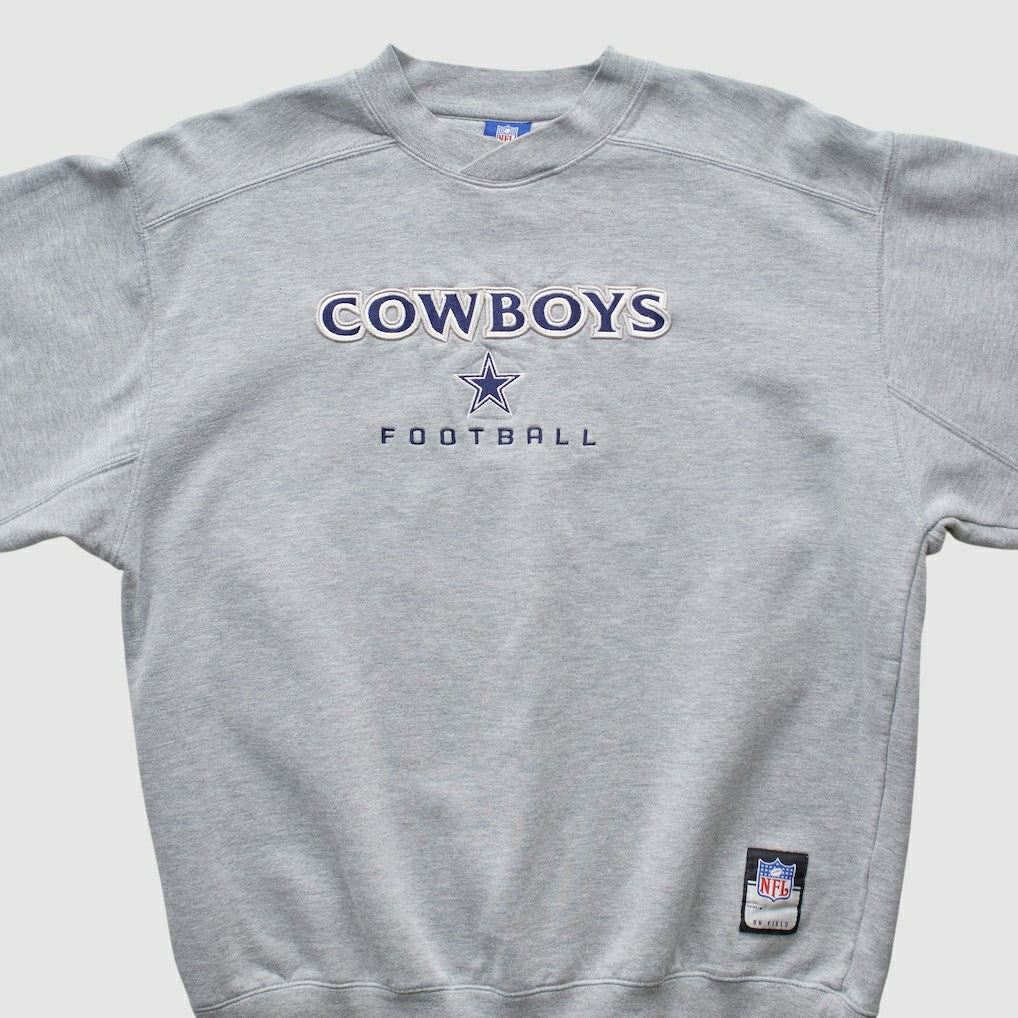 Dallas Cowboys Reebok 2000s Pullover Sweatshirt - Heather Gray Pullover