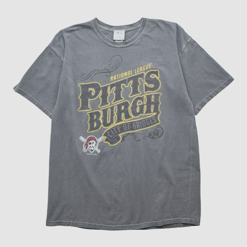 Pittsburgh Pirates Genuine Merchandise 2000s T-shirt - Gray - Vintage T-shirts