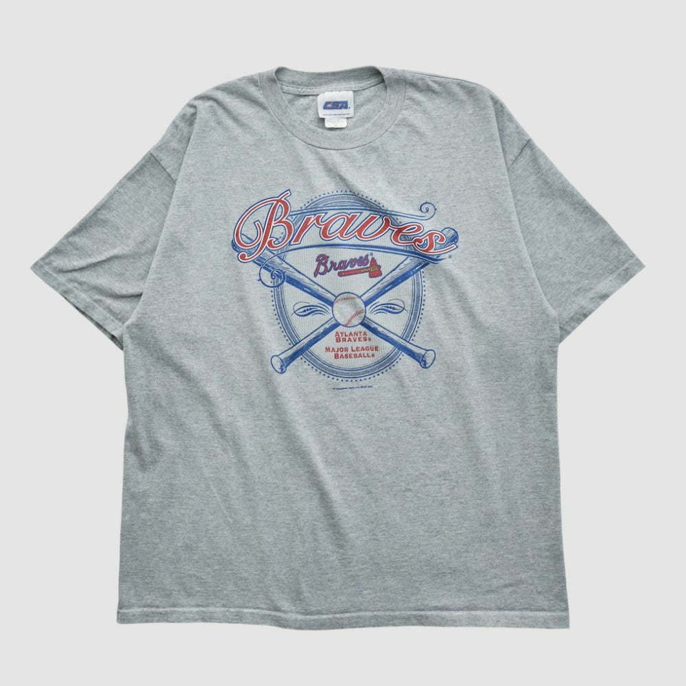 Atlanta Braves CSA 2002 T-shirt - Heather Gray - Vintage T-shirts