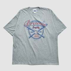 Atlanta Braves CSA 2002 T-shirt - Heather Gray - Vintage T-shirts