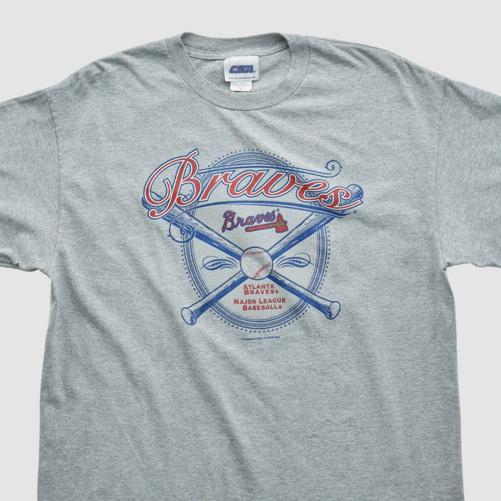 Atlanta Braves CSA 2002 T-shirt - Heather Gray - Vintage T-shirts