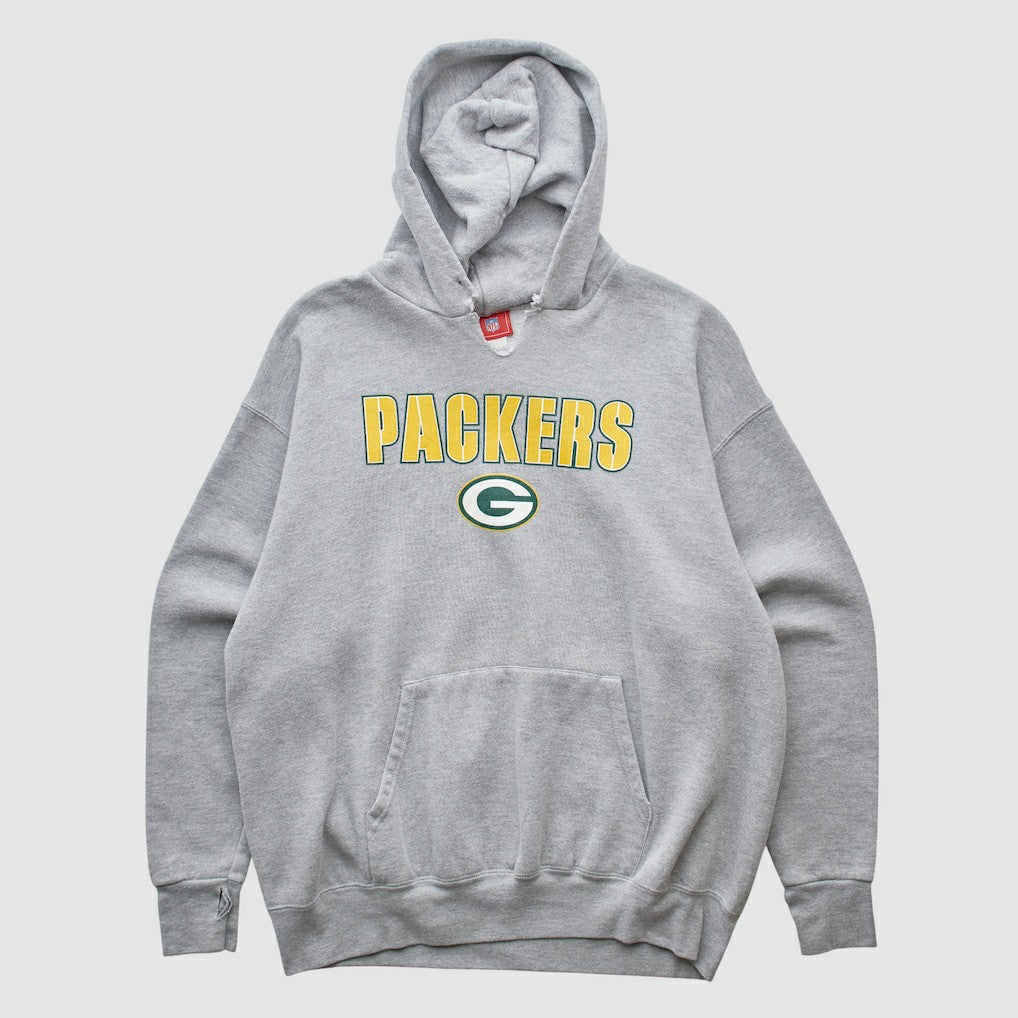 Green Bay Packers NFL 2000s Hooded Pullover Sweatshirt - Heather Gray Pullover