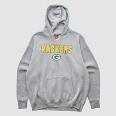 Green Bay Packers NFL 2000s Hooded Pullover Sweatshirt - Heather Gray Pullover