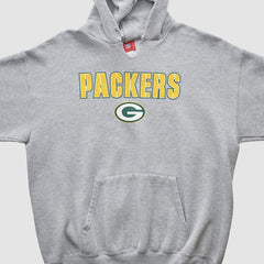 Green Bay Packers NFL 2000s Hooded Pullover Sweatshirt - Heather Gray Pullover