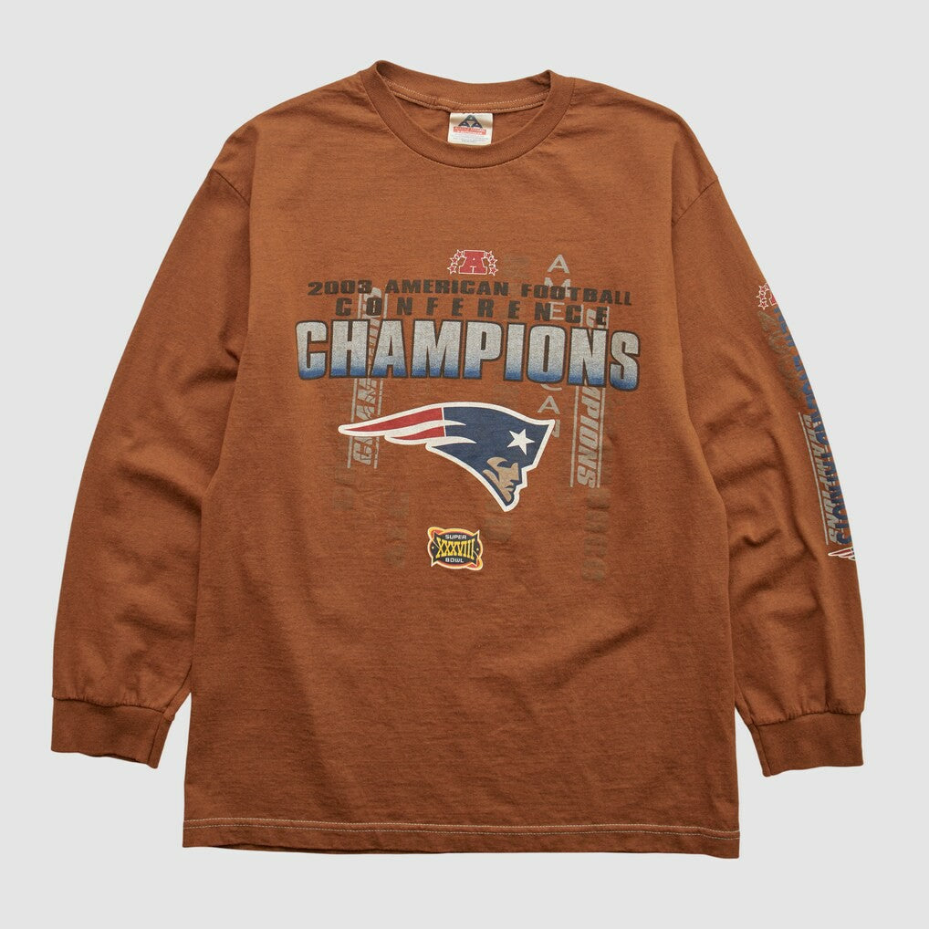 New England Patriots Alstyle 2003 Long Sleeve T-shirt - Clay T-shirts