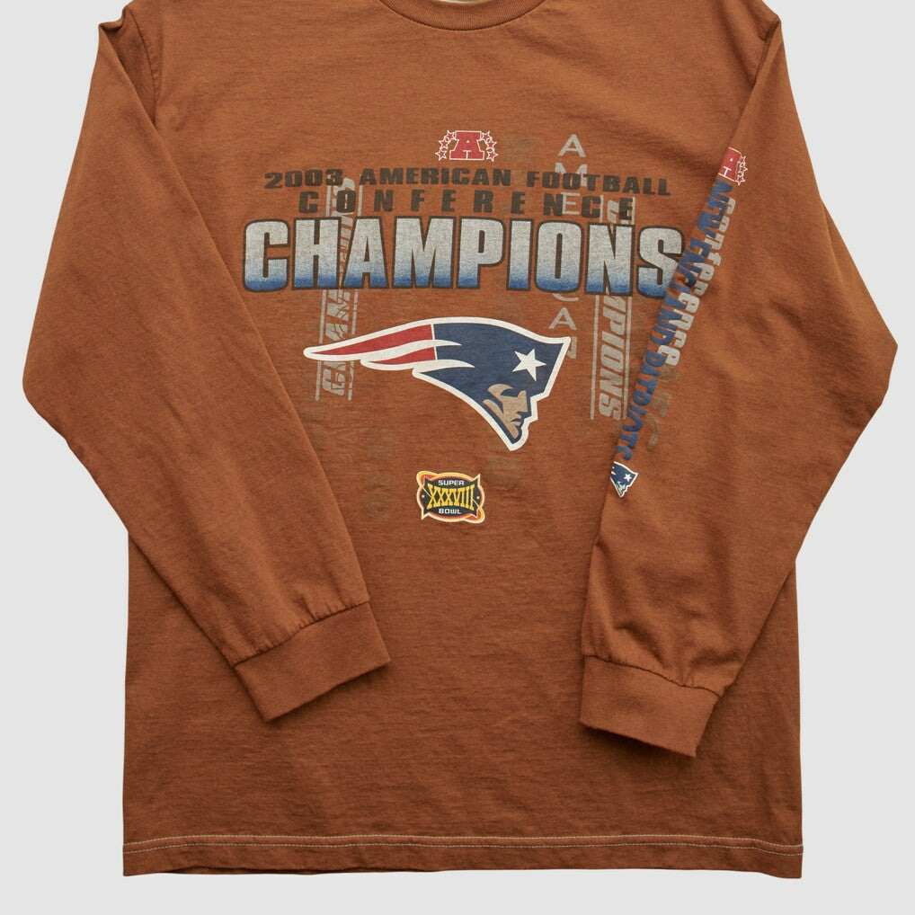 New England Patriots Alstyle 2003 Long Sleeve T-shirt - Clay T-shirts