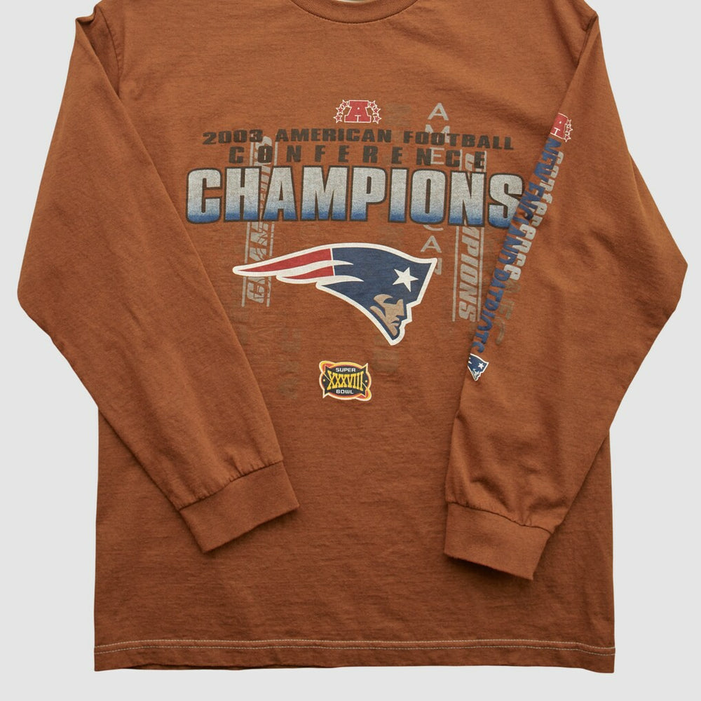 New England Patriots Alstyle 2003 Long Sleeve T-shirt - Clay T-shirts