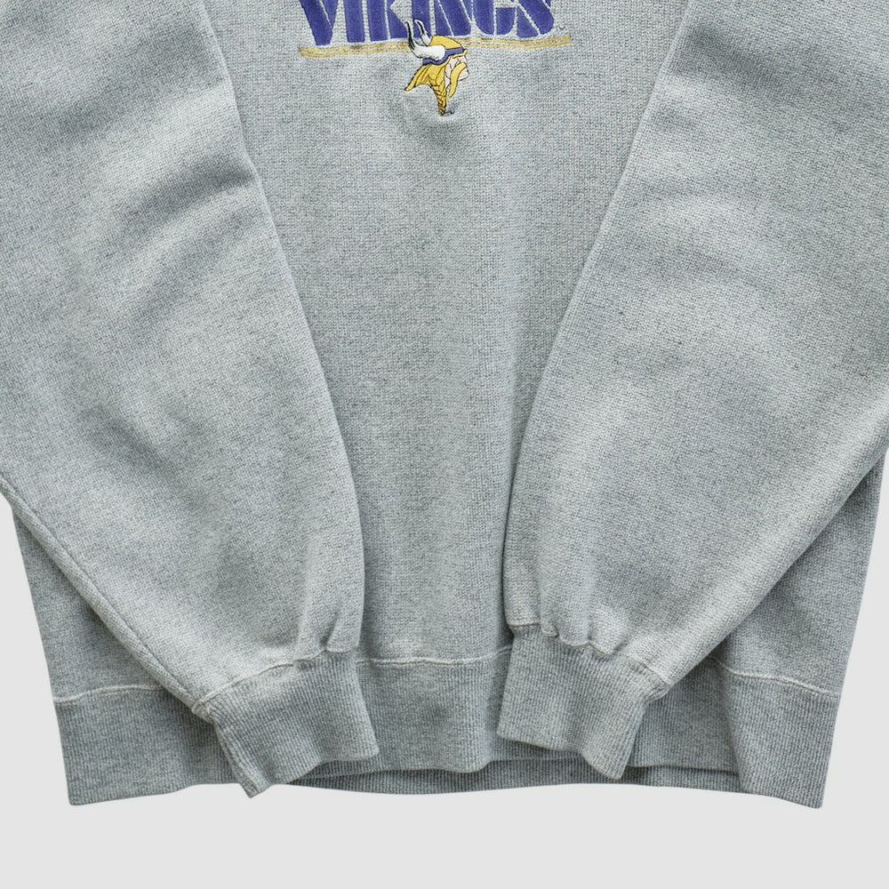 Minnesota Vikings Majestic 2000s Pullover Sweatshirt - Heather Gray Pullover