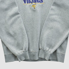 Minnesota Vikings Majestic 2000s Pullover Sweatshirt - Heather Gray Pullover