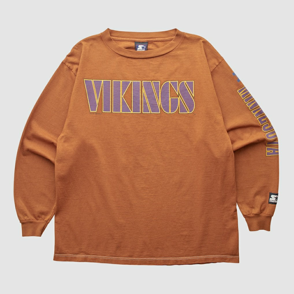 Minnesota Vikings Starter 90s Long Sleeve T-shirt - Clay T-shirts