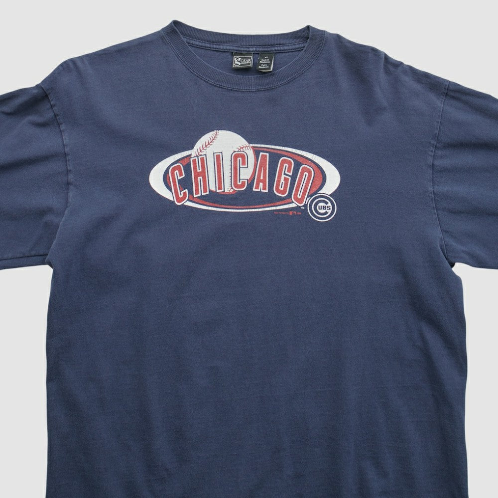 Chicago Cubs Gear For Sports 2000s Long Sleeve T-shirt - Navy - Vintage T-shirts