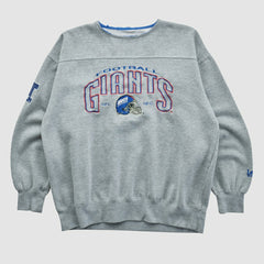 New York Giants Lee Apparel 90s Pullover Sweatshirt - Gray Pullover