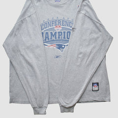 New England Patriots Reebok 2003 Long Sleeve T-shirt - Heather Gray T-shirts