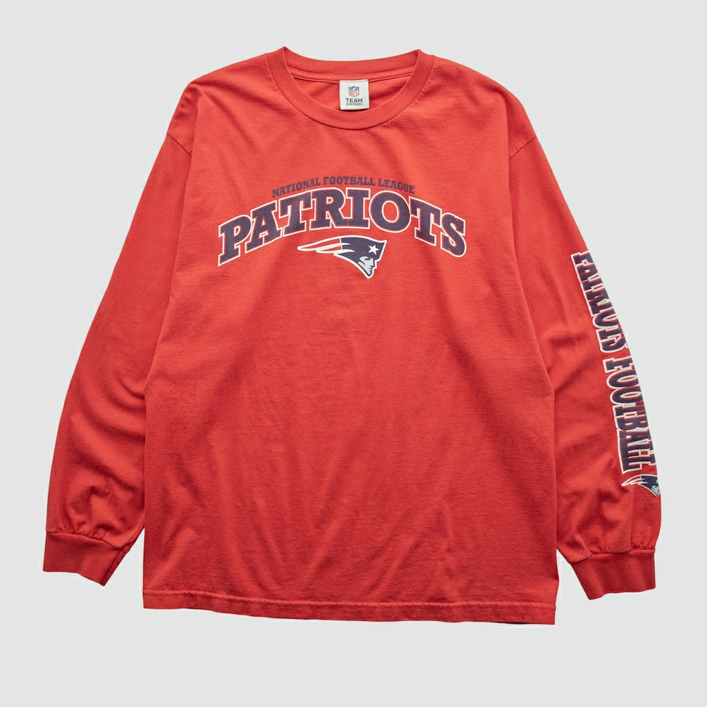 New England Patriots NFL 2010s Long Sleeve T-shirt - Red T-shirts