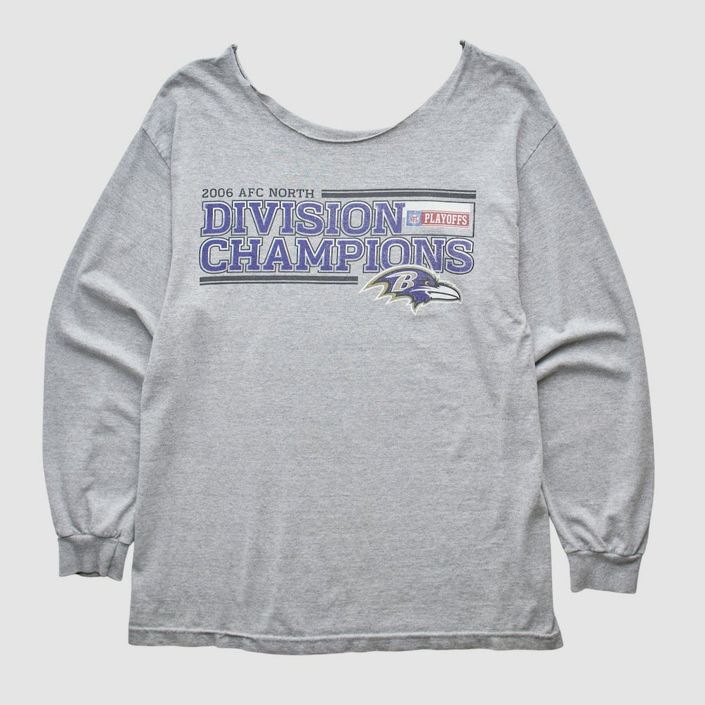 Baltimore Ravens 2006 Long Sleeve T-shirt - Heather Gray T-shirts