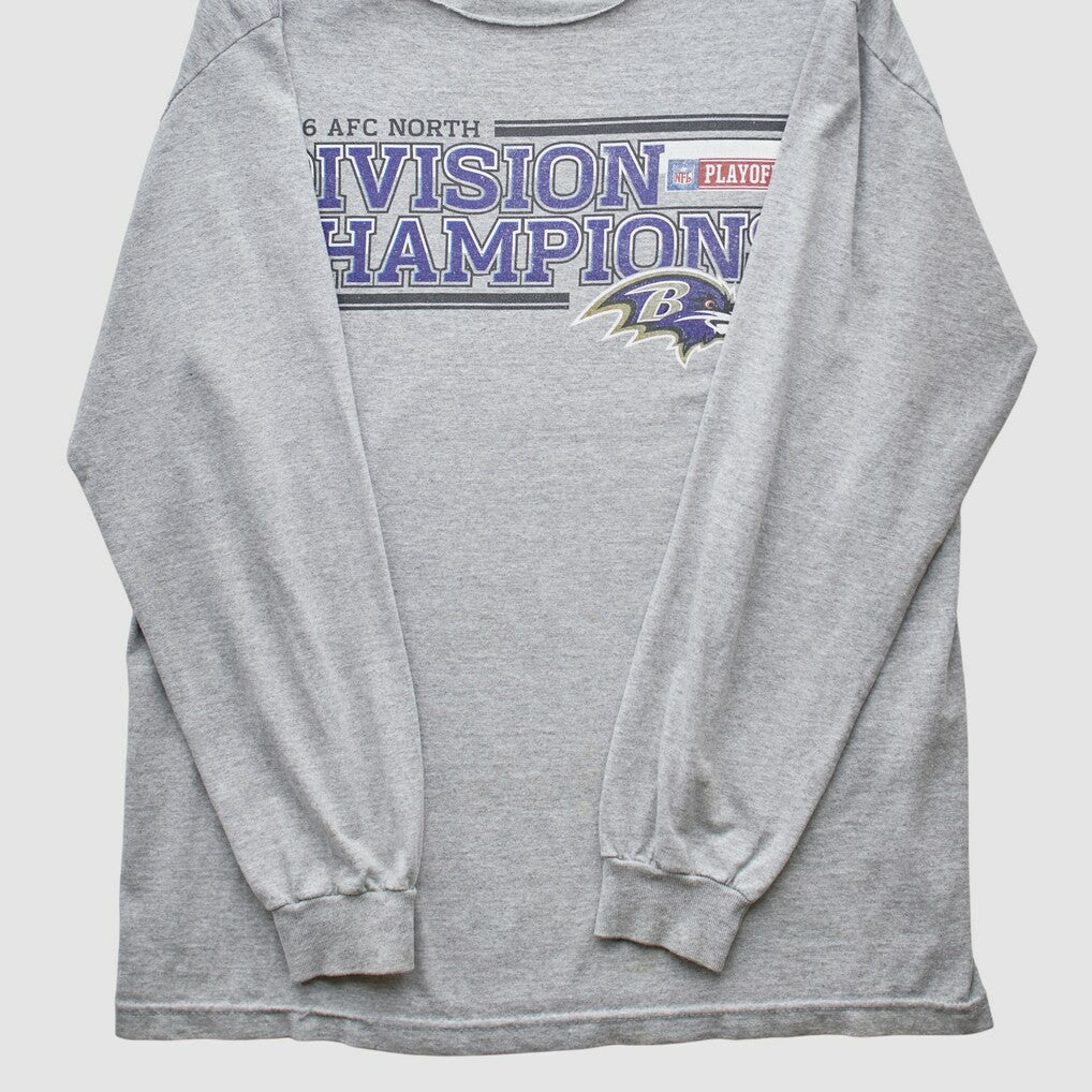 Baltimore Ravens 2006 Long Sleeve T-shirt - Heather Gray T-shirts