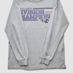 Baltimore Ravens 2006 Long Sleeve T-shirt - Heather Gray T-shirts