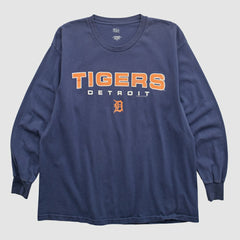 Detroit Tigers Lee Sport 2000s Long Sleeve T-shirt - Navy - Vintage T-shirts