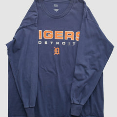 Detroit Tigers Lee Sport 2000s Long Sleeve T-shirt - Navy - Vintage T-shirts