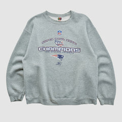 Super Bowl XXXVI Fruit of The Loom 2002 Pullover Sweatshirt - Heather Gray Pullover