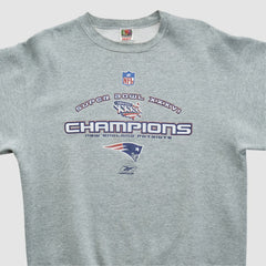 Super Bowl XXXVI Fruit of The Loom 2002 Pullover Sweatshirt - Heather Gray Pullover
