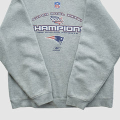 Super Bowl XXXVI Fruit of The Loom 2002 Pullover Sweatshirt - Heather Gray Pullover