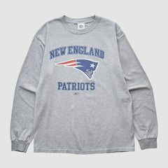 New England Patriots Reebok 2000s Long Sleeve T-shirt - Heather Gray T-shirts