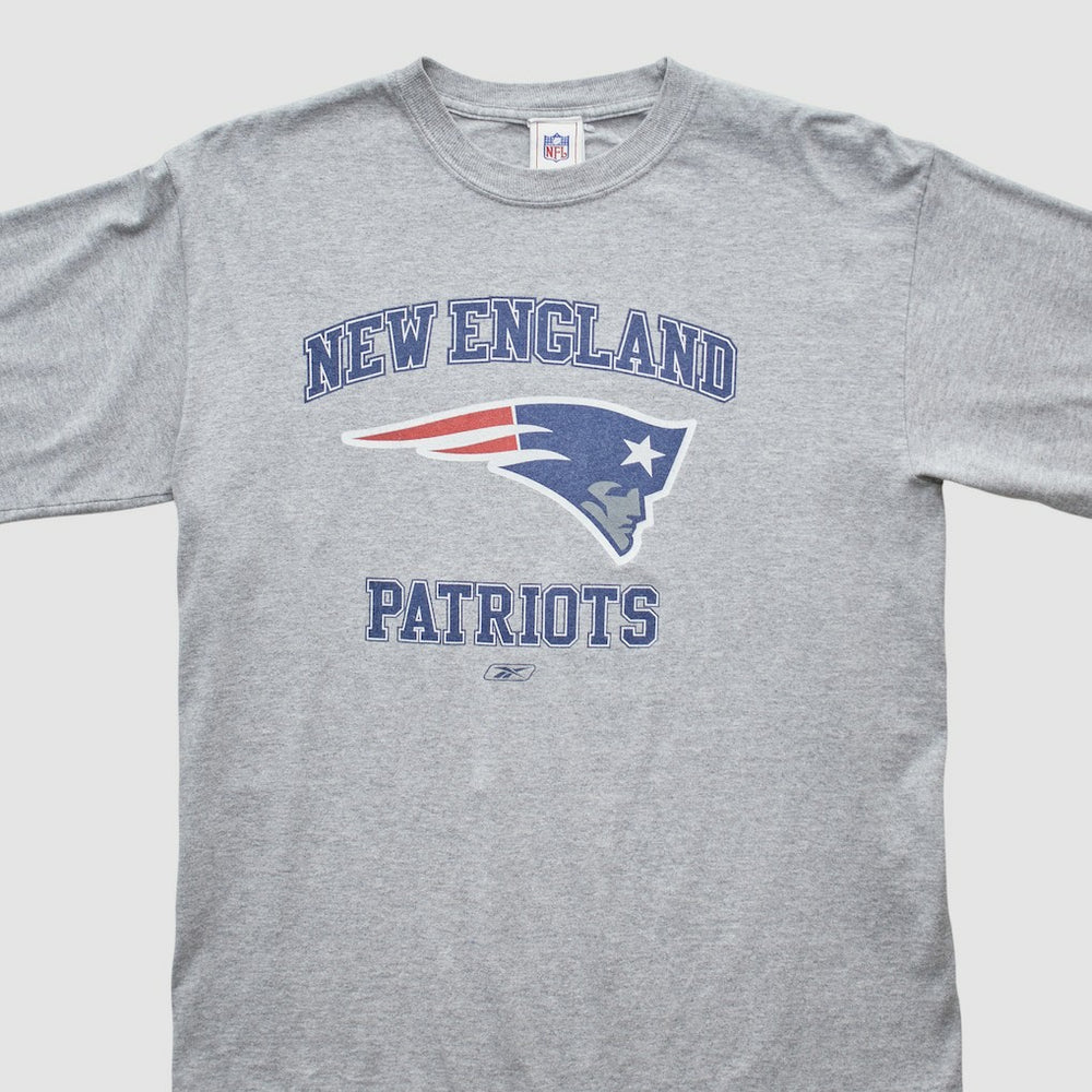 New England Patriots Reebok 2000s Long Sleeve T-shirt - Heather Gray T-shirts