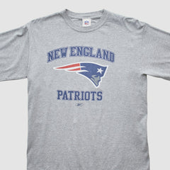 New England Patriots Reebok 2000s Long Sleeve T-shirt - Heather Gray T-shirts