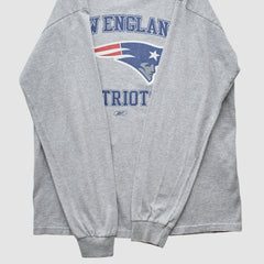 New England Patriots Reebok 2000s Long Sleeve T-shirt - Heather Gray T-shirts