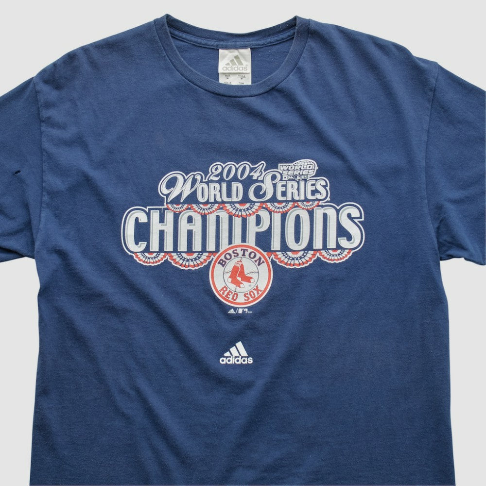 Boston Red Sox Adidas 2004 T-shirt - Navy - Vintage T-shirts