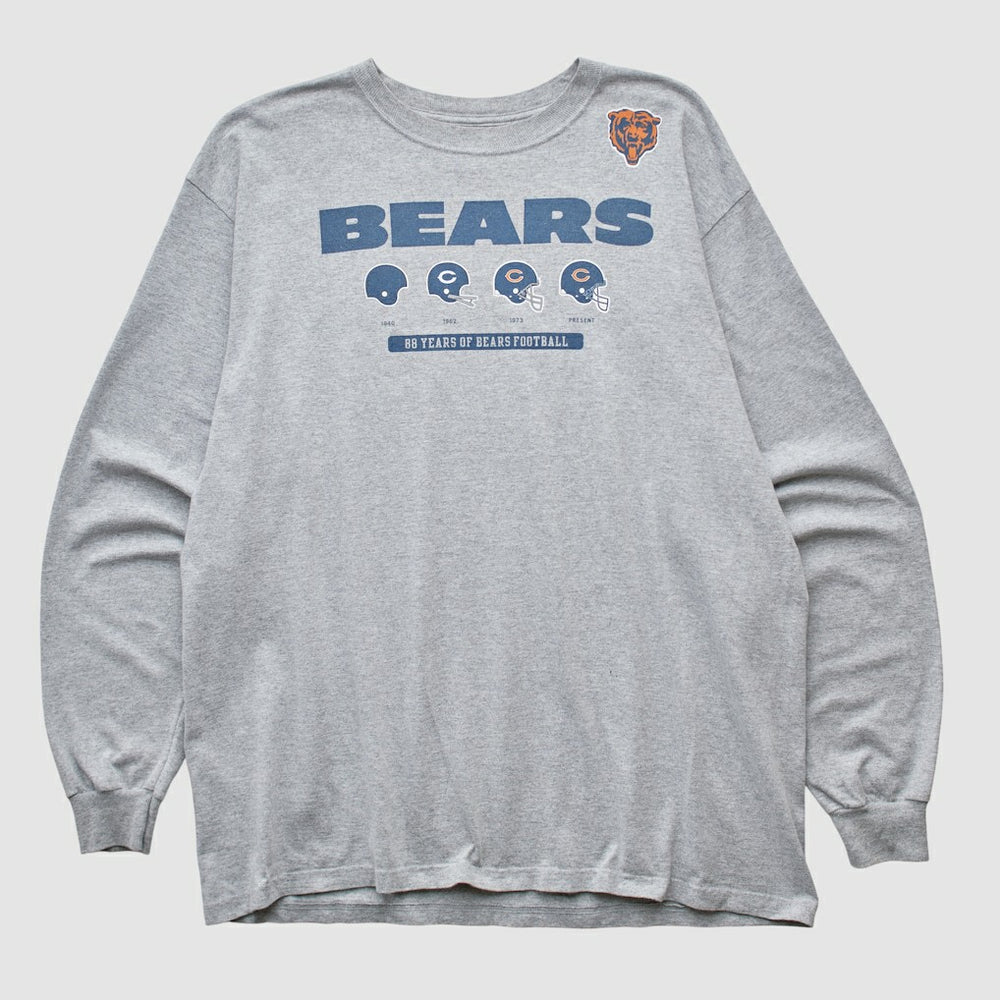 Chicago Bears Reebok 2000s Long Sleeve T-shirt - Heather Gray T-shirts