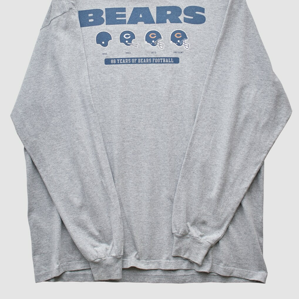 Chicago Bears Reebok 2000s Long Sleeve T-shirt - Heather Gray T-shirts
